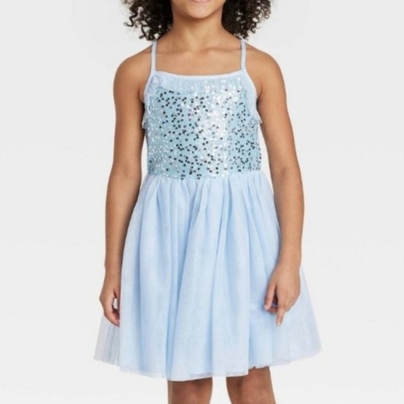 Cat & Jack Other - 🎯nwt cat & Jack Light blue sequin & tulle dress